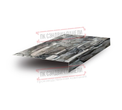 Планка карнизного свеса 200х30х2000 ECOSTEEL-БелыйКамень-0.5