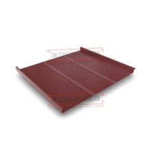 Фальц двойной стоячий Line 0,5 Satin RAL3009 оксидно-красный с пленкой на замках