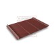 Кликфальц Line 0,5 Satin RAL3009 оксидно-красный с пленкой на замках