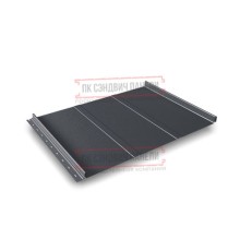 Кликфальц Line 0,5 Rooftop Matte RAL7024 мокрый асфальт с пленкой на замках