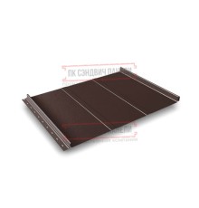 Кликфальц Line 0,5 Quarzit lite RAL8017 шоколад с пленкой на замках