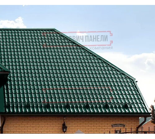 Металлочерепица Классик RAL6005 Quarzit lite-0,5