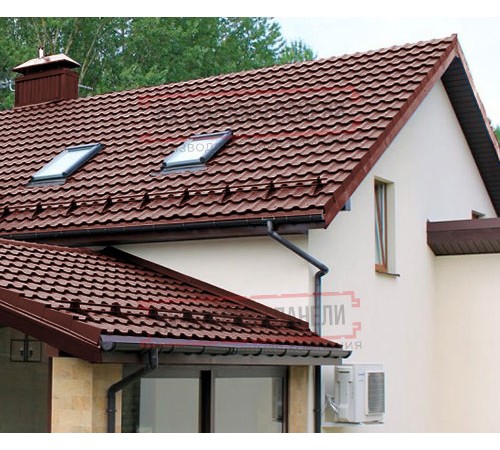 Металлочерепица Квинта плюс 3D RAL3009 Velur 20-0,5