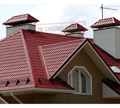 Металлочерепица Макси RAL3011 PURMAN-0.5