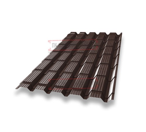 Металлочерепица Монкатта RAL8017 Velur-0,5