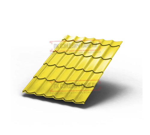 Металлочерепица Ламонтерра RAL1018 Полиэстер-0.5