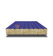 Сэндвич панели без замков с минеральной ватой, ширина 1000 мм, толщина 60 мм, 0.5/0.5, RAL5002