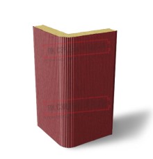 Угловая сэндвич-панель вертикальная из пенополиизоцианурата, 0.5/0.5, ширина 1000 мм, толщина 40 мм, RAL3011