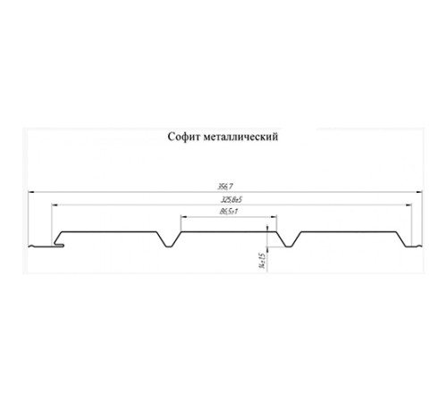 Софит металлический без перфорации 0,5 Satin Мatt с пленкой RAL 8004 терракота