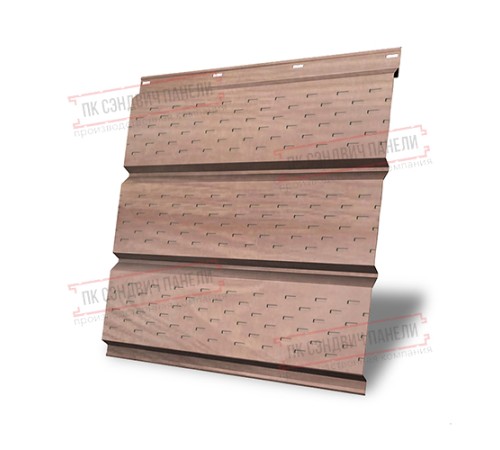 Софит металлический полная перфорация 0,45 Print Elite с пленкой White Wood
