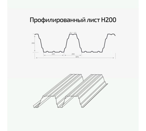Профлист Н200-840 Оцинкованный-2.0