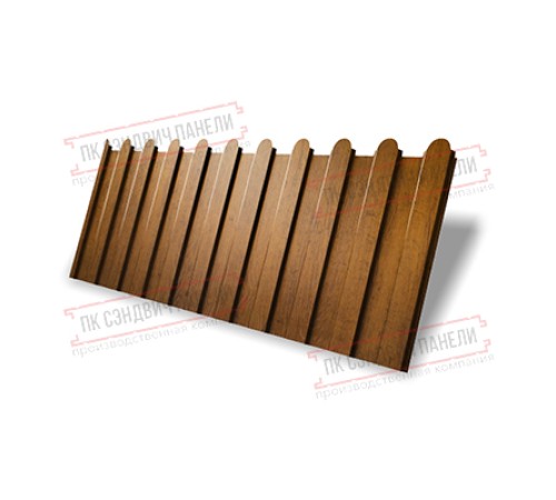 Профнастил фигурный C8 - 0,45 Print Elite Golden Wood.
