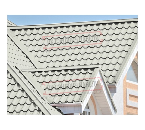 Планка конька плоского 190х190х2000 Norman ПЭ-9002-0.5