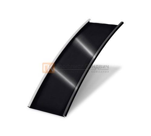 Продольно гнутый фальц гладкий 0,5 RAL 9005 Velur20