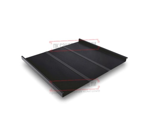 Фальц двойной стоячий Line 0,5 Satin с пленкой RAL9005 черный