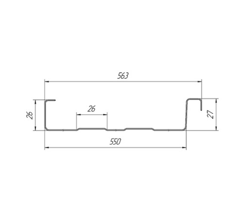 Фальц двойной стоячий Line 0,5 Satin Мatt RAL9005 черный