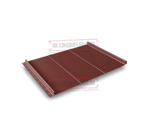 Кликфальц Line 0,5 Velur RAL3009 оксидно-красный с пленкой на замках