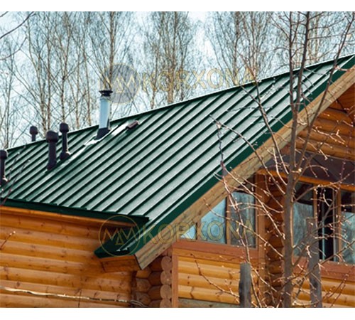 Кликфальц Line 0,45 Drap RAL6005 зеленый мох с пленкой на замках