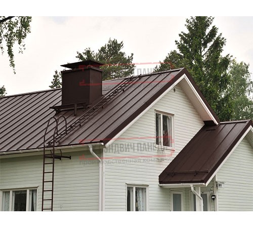 Кликфальц 0,5 Satin RAL8017 шоколад с пленкой на замках
