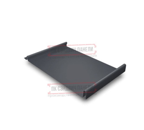 Кликфальц GL 0,5 Quarzit Pro Matt RAL7024 мокрый асфальт с пленкой на замках