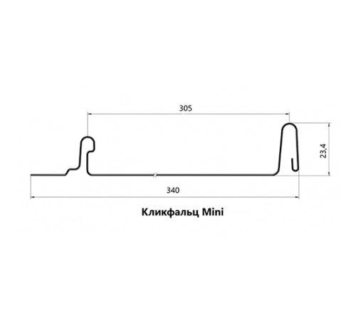 Кликфальц mini 0,5 Quarzit lite RAL9005 черный с пленкой на замках