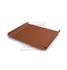 Кликфальц Pro 0,5 Satin Мatt RAL8004 терракота с пленкой на замках