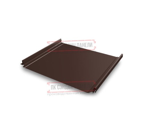 Кликфальц Pro 0,5 Satin RAL8017 шоколад с пленкой на замках