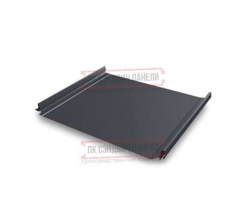 Кликфальц Pro 0,5 PurLite Matt RAL7024 мокрый асфальт с пленкой на замках