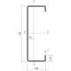 С-образный профиль 150x50x3000-3,0 мм, оцинкованный