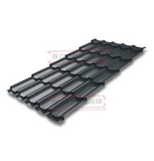 Металлочерепица Квинта плюс RAL7016 Drap-0.45