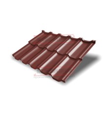 Металлочерепица модульная Квинта Uno 3D RAL3009 Полиэстер-0,45