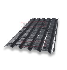 Металлочерепица Квадро профи RR23 GreenCoat Pural-0,5