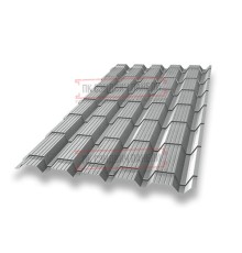Металлочерепица Монкатта RAL9006 Полиэстер-0,45