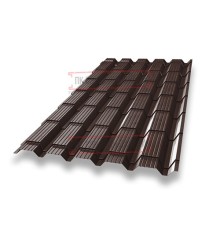 Металлочерепица Квадро профи RAL8017 Rooftop Matte-0,5