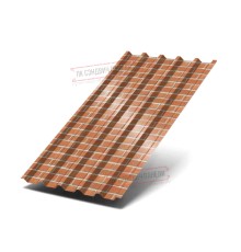 Профилированный лист С44-1000 ECOSTEEL-Кирпич-0.5