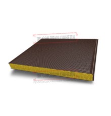 Сэндвич панели акустические стеновые с минеральной ватой, ширина 1200 мм, толщина 100 мм, 0.5/0.5, RAL8017
