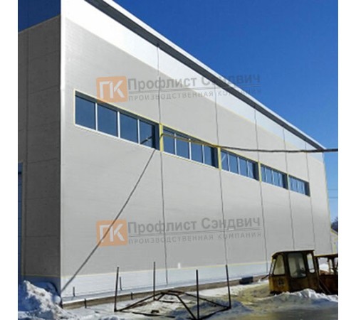 Сэндвич панели гладкие с пенополиизоциануратом, ширина 1200 мм, толщина 120 мм, 0.5/0.5, RAL9006