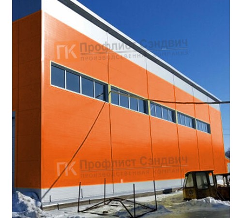 Сэндвич панели гладкие с пенополиизоциануратом, ширина 1200 мм, толщина 150 мм, 0.5/0.5, RAL2004