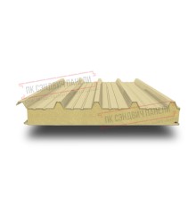 Сэндвич панели кровельные с пенополиизоциануратом, ширина 1200 мм, толщина 80 мм, 0.5/0.5, RAL1014