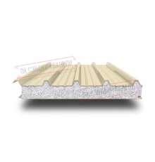 Сэндвич панели кровельные с пенополистиролом, ширина 1200 мм, толщина 180 мм, 0.5/0.5, RAL1015