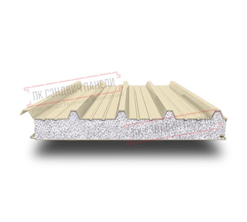 Сэндвич панели кровельные с пенополистиролом, ширина 1000 мм, толщина 180 мм, 0.5/0.5, RAL1015