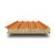 Сэндвич панели кровельные с минеральной ватой, ширина 1000 мм, толщина 150 мм, 0.5/0.5, RAL2004