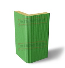 Угловая сэндвич-панель вертикальная из пенополиуретана, 0.5/0.5, ширина 1200 мм, толщина 50 мм, RAL6018