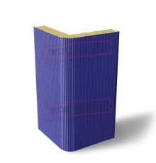 Угловая сэндвич-панель вертикальная из пенополиуретана, 0.5/0.5, ширина 1200 мм, толщина 40 мм, RAL5002