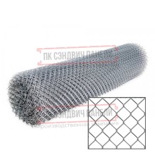 Сетка рабица оцинкованная 1,5x10 м, ячейка 60x60x1,6.