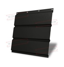 Софит металлический без перфорации 0,5 Satin с пленкой RAL 9005 черный