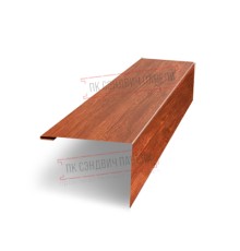 Нащельник (для калиток и ворот) 25х35 жалюзи Milan, Tokyo, Palermo 0,45 Print Premium Cherry Wood (L1,68)