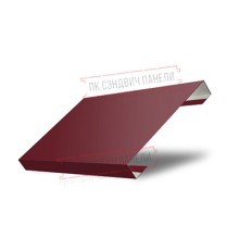Ламель лицевая 125 Texas стартовая/финишная для калиток и ворот 0,45 PE с пленкой RAL 3005 красное вино