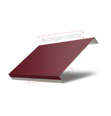 Ламель обратная 150 Texas стартовая/финишная для калиток и ворот 0,5 Atlas с пленкой RAL 3005 красное вино