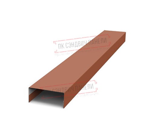 Крепежная планка нижняя Texas 0,5 Velur RAL 8004 терракота